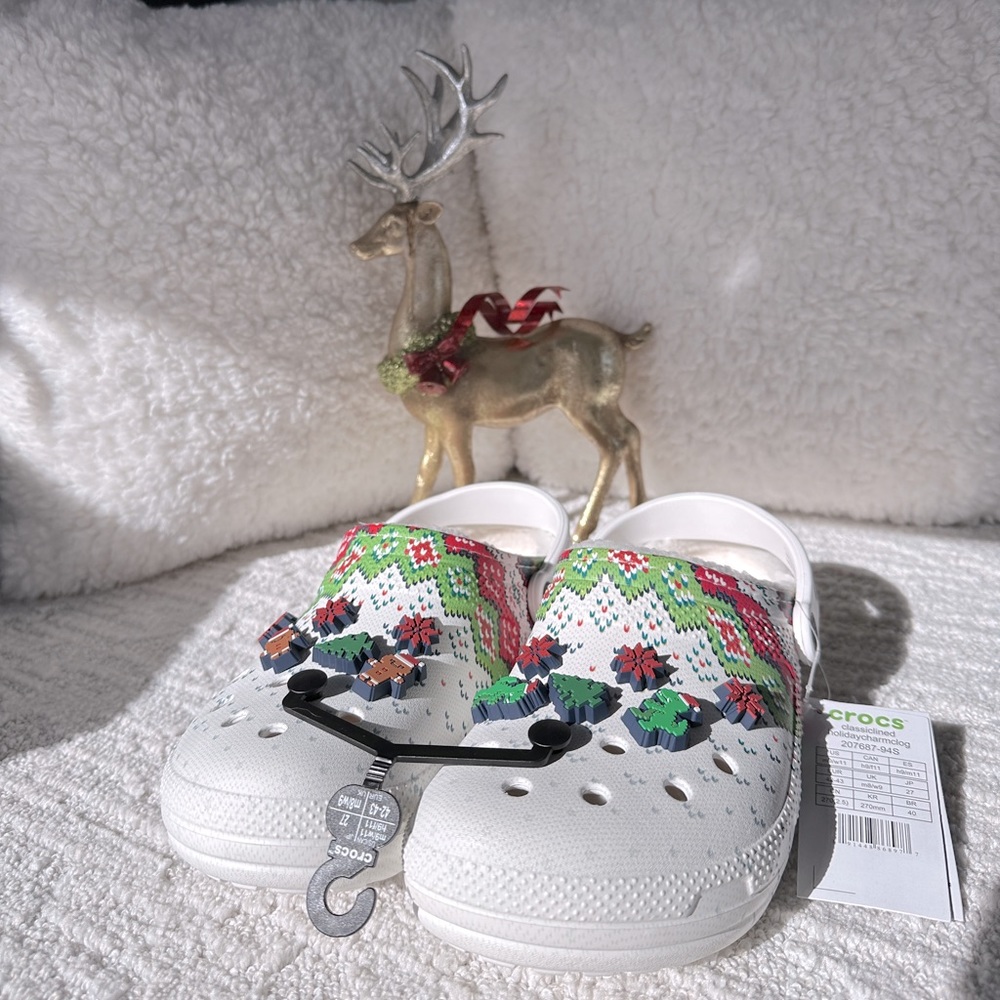 Holiday Charm Christmas Crocs (NEW) EXCLUSIVE- Men: Size 9 & Women: Size 11